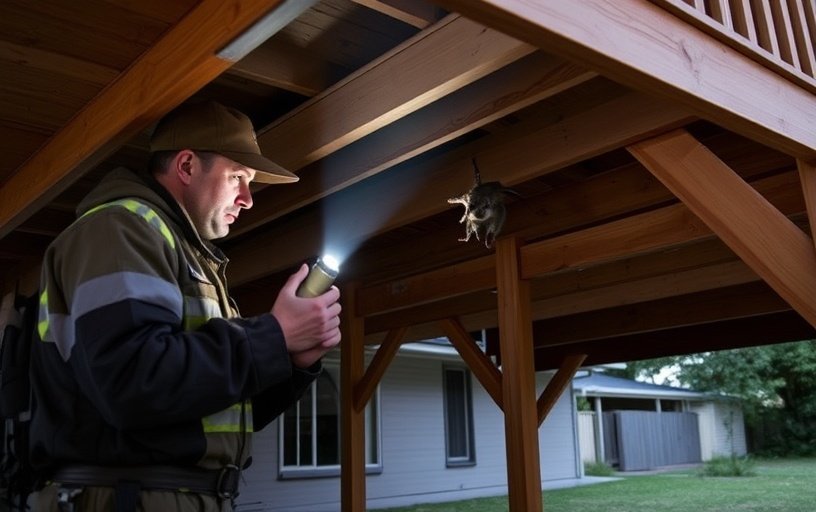 Under Deck Possum Removal in Somers
